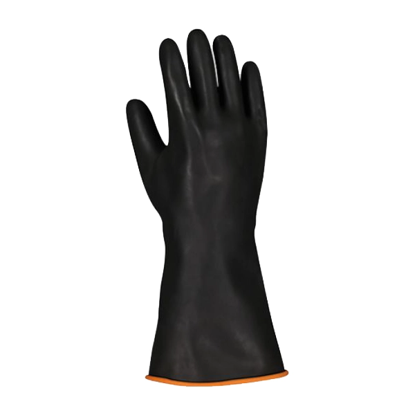 20cm Black Latex Rubber Gloves – Smooth