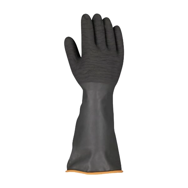 20cm Black Latex Rubber Gloves – Rough