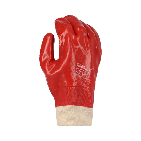 Red PVC Dipped Gloves KW – Rough