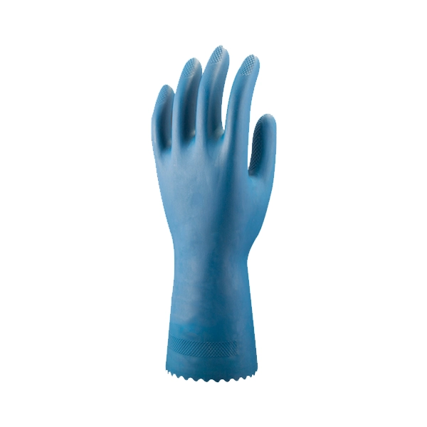 Unlined Latex Rubber Gloves – Blue